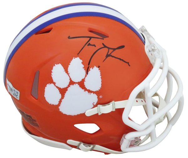 Trevor Lawrence Autographed Signed Clemson Tigers Riddell Speed Mini Helmet (Fanatics) 