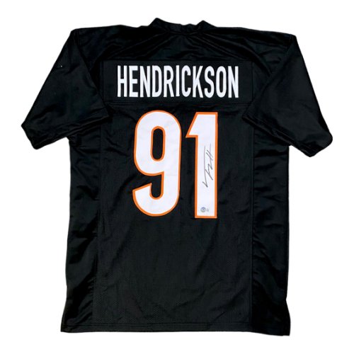 Trey Hendrickson Autographed Signed Cincinnati Bengals Black Custom XL #91 Jersey - Beckett Authentication Services (BAS) 
