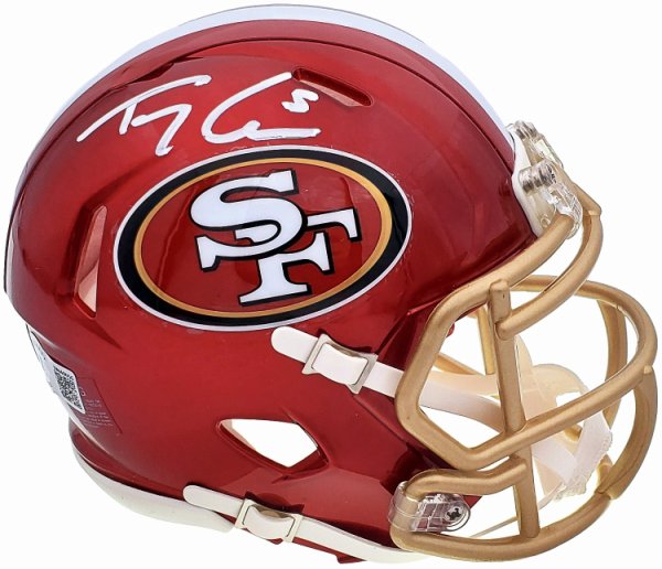 Trey Lance Autographed Signed San Francisco 49Ers Flash Red Speed Mini Helmet Beckett Beckett Qr #197093 