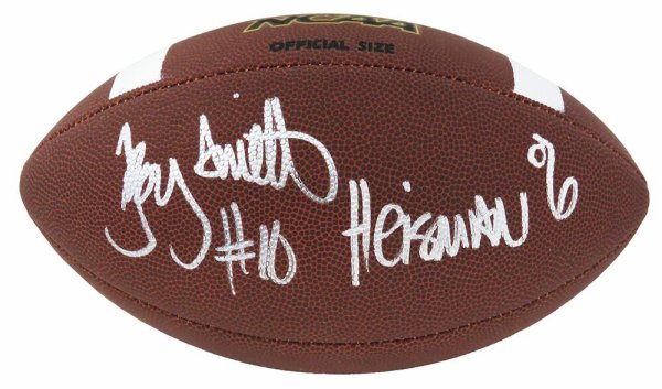 Troy Smith Autographed Signed Wilson NCAA Full Size Football w/Heisman'06 