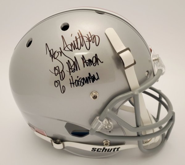 Troy Smith OSU Autographed Signed Schutt Replica Helmet w/ 2 inscriptions - Certified Authentic 