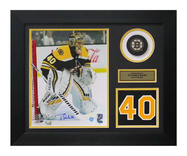 Tuukka Rask Autographed Signed Boston Bruins Game Day Number 20x24 Frame