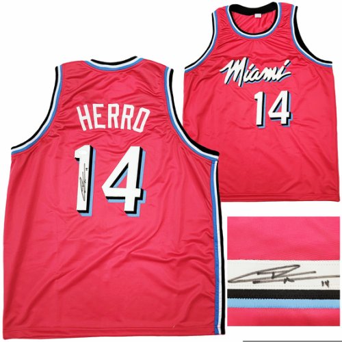USED Tyler Herro Miami Heat Black Pink City Edition Swingman