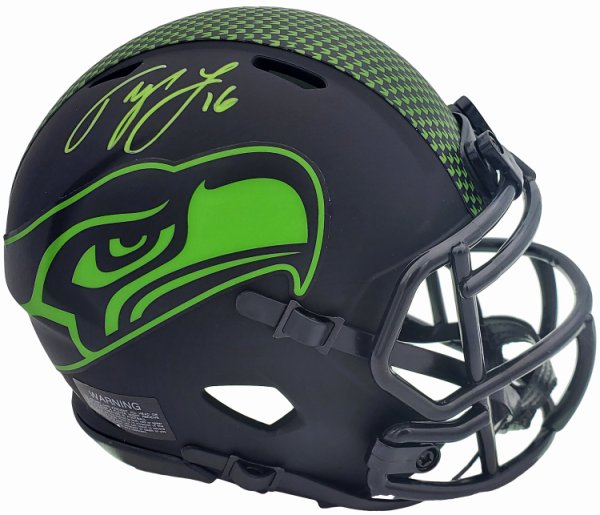 Tyler Lockett Autographed Signed Seattle Seahawks Eclipse Black Speed Mini Helmet Mcs Holo #200481 