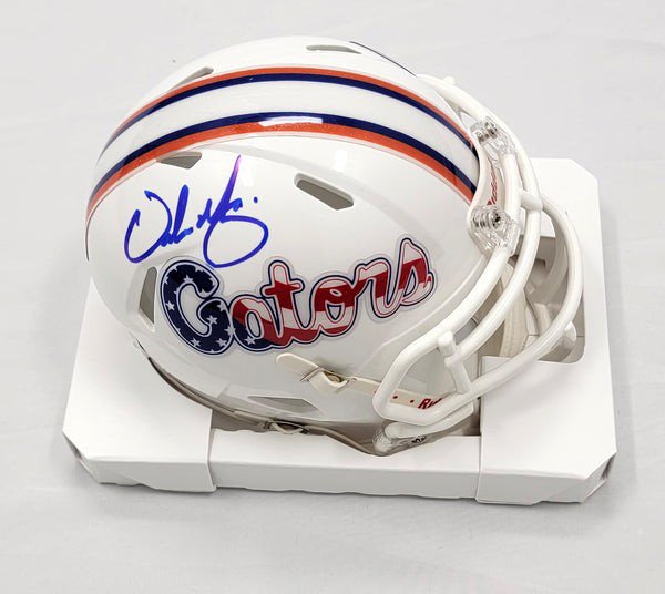 Urban Meyer Autographed Signed Florida Gators Stars & Stripes Mini Helmet Beckett Witnessed 
