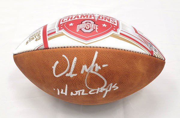 Urban Meyer Autographed Signed Ohio State 2014 National Champions Football Beckett Witnessed 