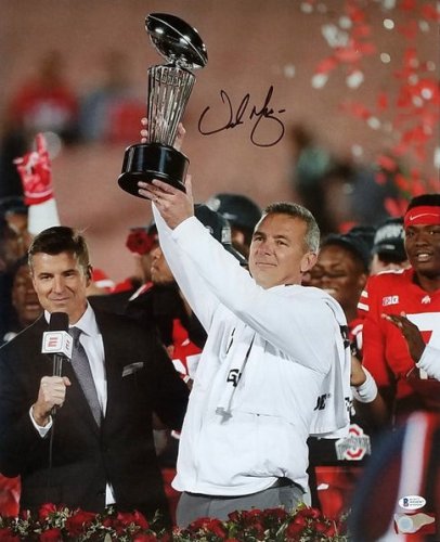 Urban Meyer Autographed Signed Ohio State Buckeyes 2019 Rose Bowl Champions 16X20 Beckett Witnessed 