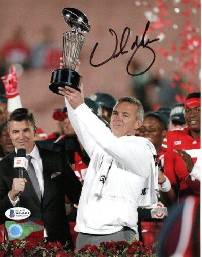 Urban Meyer Autographed Signed Ohio State Buckeyes 2019 Rose Bowl Champions 8X10 Beckett Witnessed 