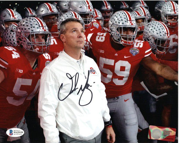 Urban Meyer Autographed Signed Ohio State Buckeyes Cotton Bowl 8X10 Photo Beckett Witnessed 