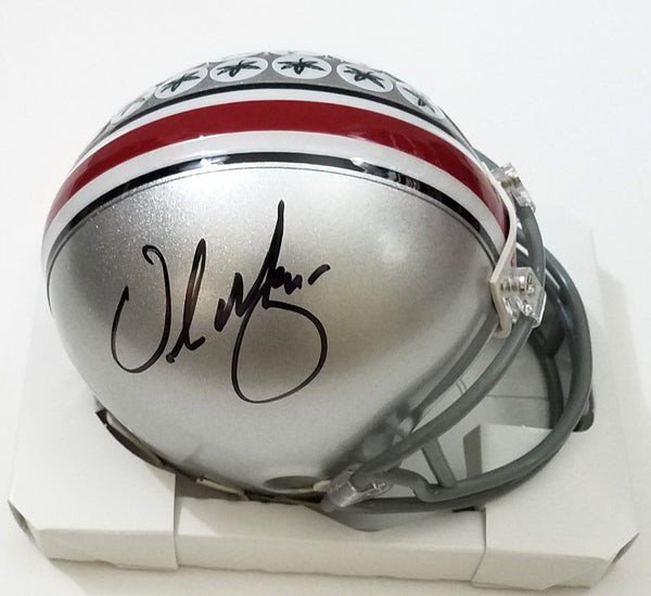 Urban Meyer Autographed Signed Ohio State Riddell Mini Helmet Beckett Witnessed 