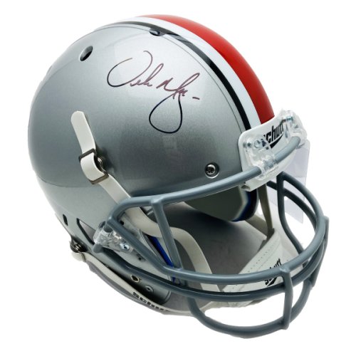 Urban Meyer Autographed Signed Ohio State Silver Schutt Rep F/S Helmet - PSA/DNA Certified 