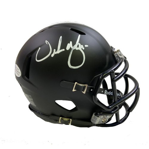 Urban Meyer Signed Black OSU Riddell Speed Mini Helmet - BAS
