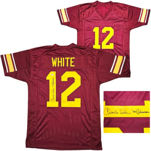 Usc Trojans Charles White Autographed Maroon Jersey "79 Heisman" PSA/DNA