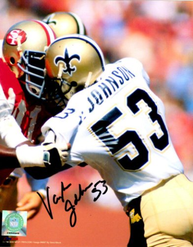 Vaughan Johnson Autographed Signed 8X10 New Orleans Saints Photo - Autographs