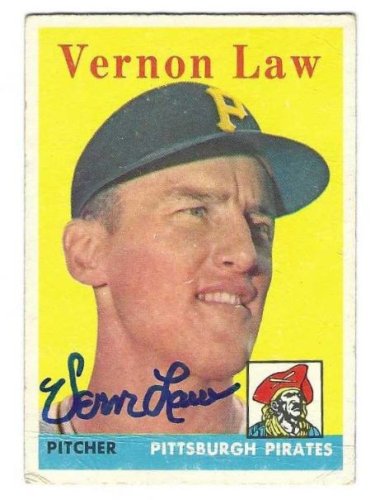 Vern Law Autographed Signed Pittsburgh Pirates 1958 Topps Card - Autographs
