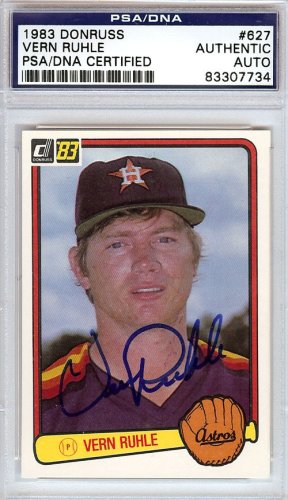 Vern Ruhle Autographed 1983 Donruss Card #627 Houston Astros PSA/DNA