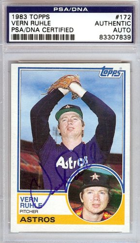 Vern Ruhle Autographed 1983 Topps Card #172 Houston Astros PSA/DNA