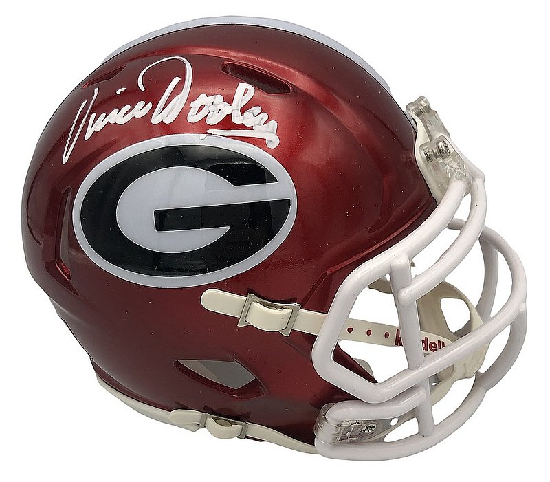 Vince Dooley Signed Georgia Bulldogs Riddell FLASH Speed Mini Helmet - JSA