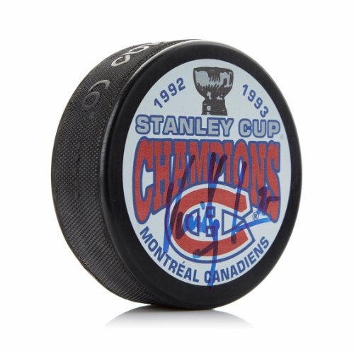 Vincent Damphousse Montreal Canadiens Autographed Signed 1993 Stanley Cup Puck