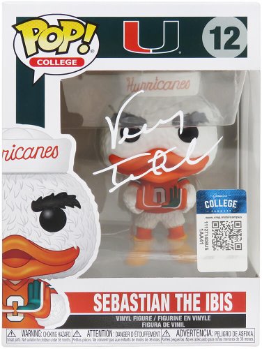 Vinny Testaverde Autographed Signed Miami Hurricanes NCAA Mascot Funko Pop Doll #12 