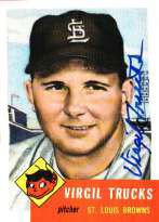 Virgil Trucks Autographed Signed 1953 Topps Archives Card - Autographs