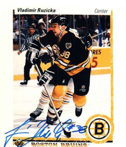 Vladimir Ruzicka Autographed Signed Boston Bruins Photo - Autographs 