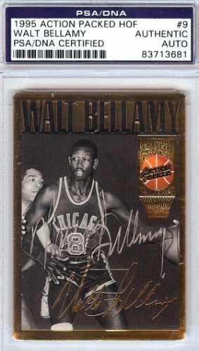 Walt Bellamy Autographed Signed 1995 Action Packed HOF Card #9 PSA/DNA 