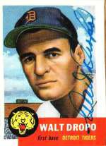 Walt Dropo Autographed Signed 1953 Topps Archives Card - Autographs