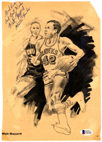 Walt Hazzard Mahdi Abdul-Rahman Autographed Signed 7.5X11 Magazine Page Photo Atlanta Hawks "Best Wishes" Beckett Beckett 