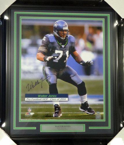 Walter Jones Autographed Framed 16X20 Photo Seattle Seahawks Mcs Holo #99724
