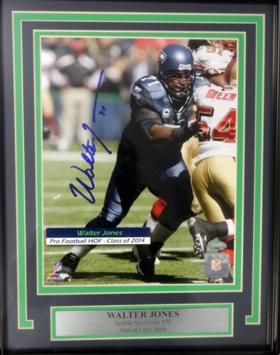 Walter Jones Autographed Signed Framed 8X10 Photo Seattle Seahawks Mcs Holo #100322 