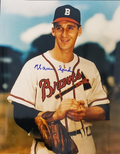 Warren Edward Spahn Autographed Signed 11X14 Boston Braves Photo - Autographs