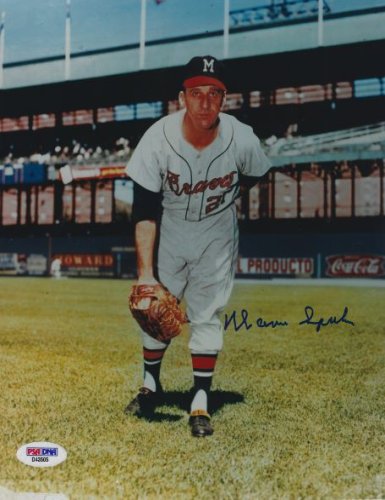 Warren Edward Spahn Autographed Signed 8X10 Milwaukee Braves Photo PSA/DNA - Autographs