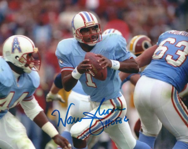 Warren Moon Autographed Signed 8X10 Houston Oilers Photo - Autographs 