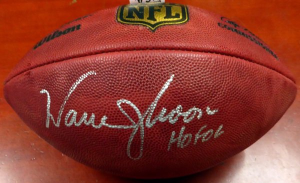 Warren Moon Autographed Signed NFL Leather Football Seattle Seahawks "HOF 06" Mcs Holo #112494 