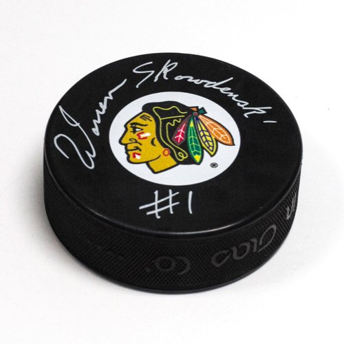 Warren Skorodenski Chicago Blackhawks Autographed Signed Hockey Puck