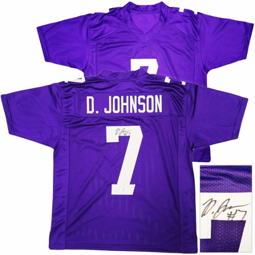 Washington Huskies Dillon Johnson Autographed Signed Purple Jersey Mcs Holo #222081 
