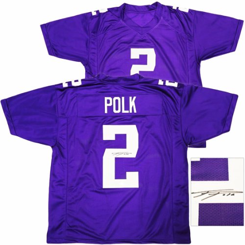 Washington Huskies Ja'lynn Polk Autographed Signed Purple Jersey Mcs Holo #222062 
