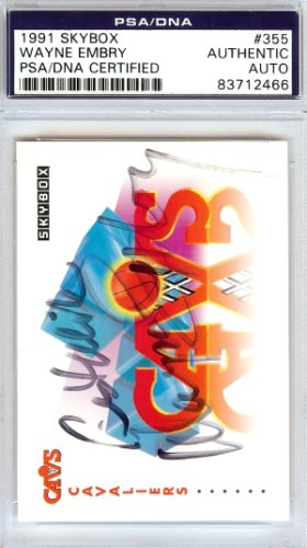 Wayne Embry Autographed 1991 Skybox Card #355 Cleveland Cavaliers PSA/DNA
