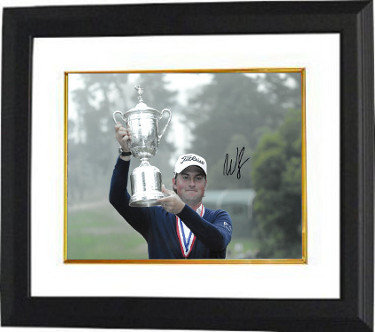Webb Simpson Autographed Signed PGA 11x14 Photo Custom Framing - JSA Hologram (2012 US Open Trophy) 