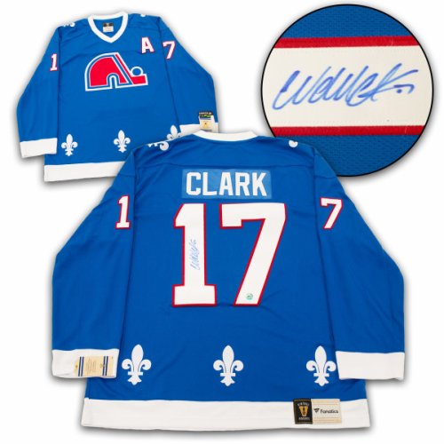 Wendel Clark Autographed Signed Quebec Nordiques Throwback Breakaway Jersey 