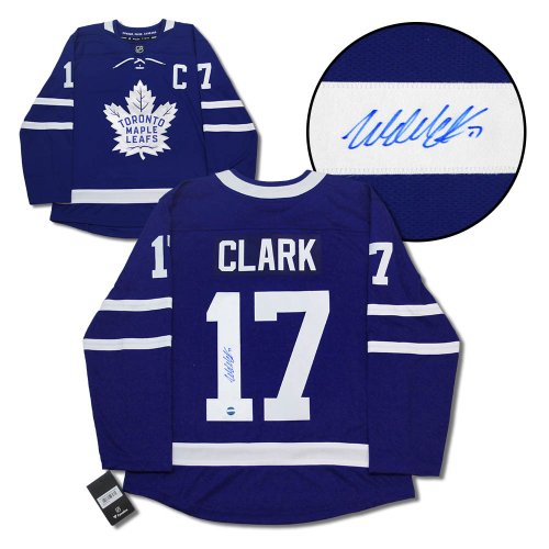 Wendel Clark Autographed Signed Toronto Maple Leafs Blue Fanatics Breakaway Jersey 