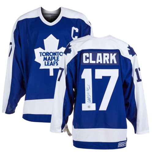 Wendel Clark Autographed Blue Toronto Jersey : : Sports & Outdoors