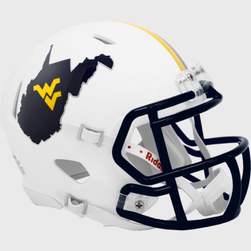 West Virginia Mountaineers NCAA Mini Speed Football Helmet Backyard Brawl 