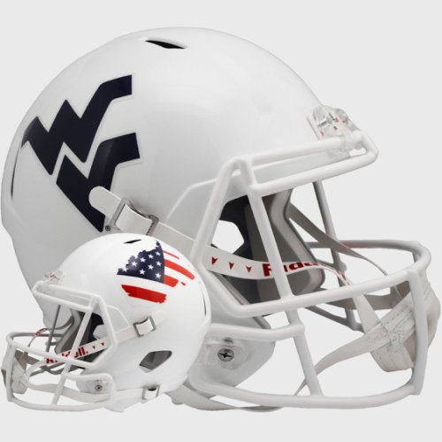 West Virginia Mountaineers Speed Replica Football Helmet Stars and Stripes 