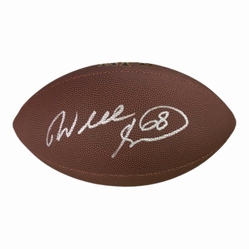 Will Shields Autographed Signed Kansas City Chiefs Brown Supergrip Football - BAS 
