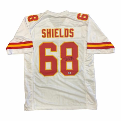Will Shields Signed Kansas City Chiefs XL White Custom Jersey - BAS