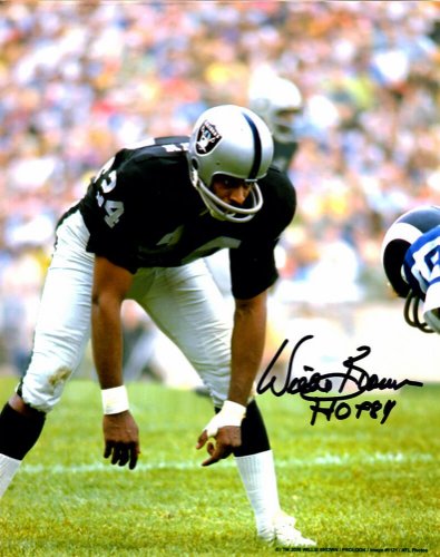 Willie Brown Autographed Signed Raiders Stance 8x10 Photo w/HOF'84 