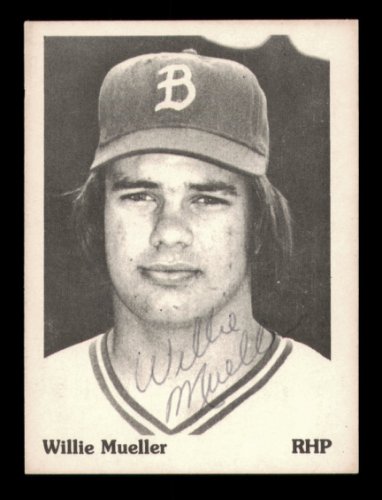 Willie Mueller Autographed 1975 Tcma Rookie Card Burlington Bees #231583