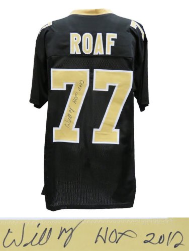 Willie Roaf Autographed Signed Black Custom Jersey w/HOF 2012 